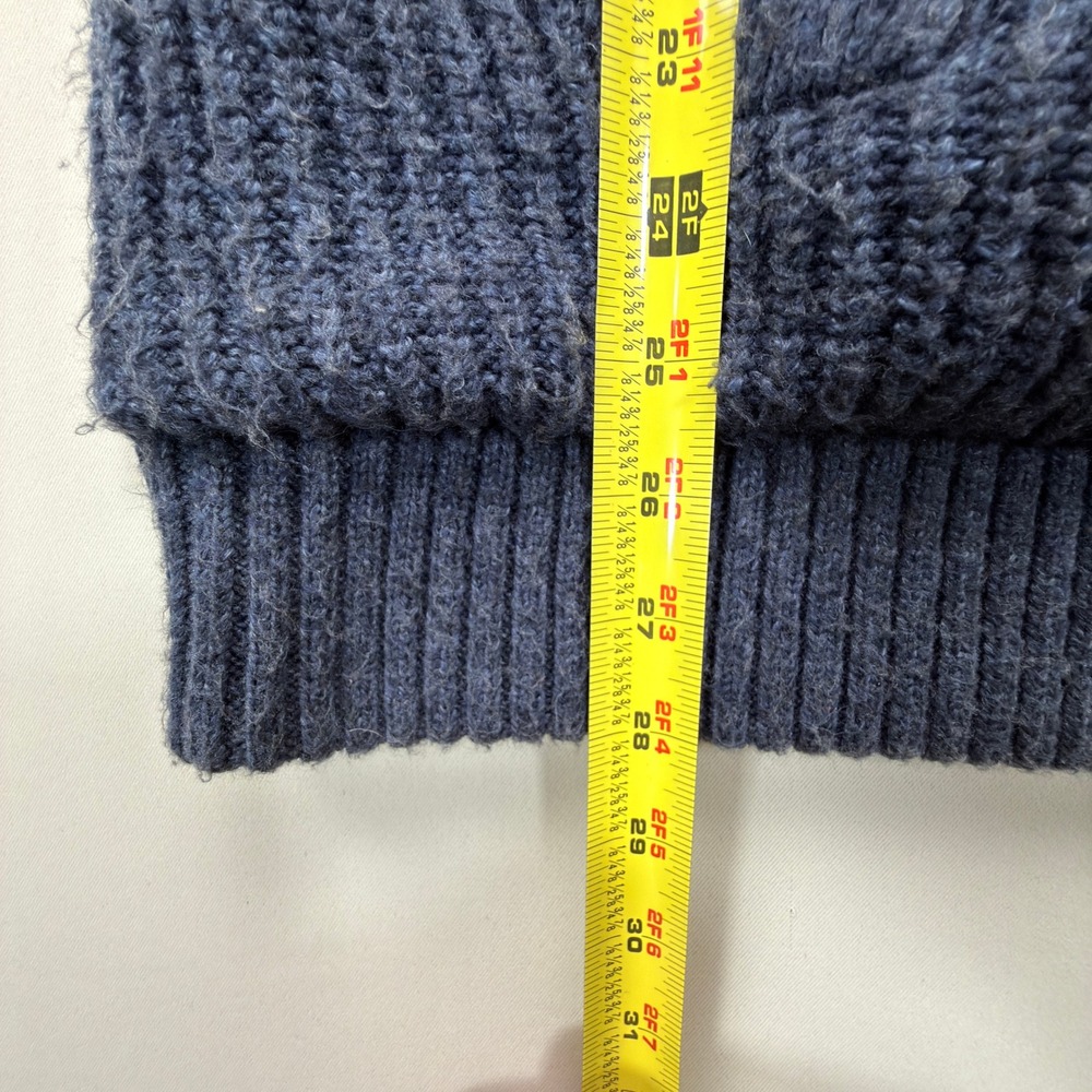 Abercrombie & Fitch Hooded Cardigan Men XL Ribbed Knit Charcoal Gray Regular Y2K - Picture 5 of 7